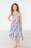 Luau Floral Ruffle Maxi Dress - Aaria Tees Aaria Tees