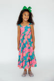 Luau Floral Ruffle Maxi Dress - Aaria Tees Aaria Tees