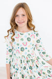 Luck of the Irish 3/4 Sleeve Pocket Twirl Dress - Aaria Tees Aaria Tees