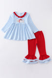 Santa milk cookies applique girl set Aaria Tees