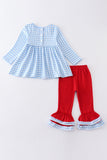 Santa milk cookies applique girl set Aaria Tees