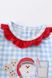 Santa milk cookies applique girl bubble Aaria Tees