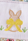 Floral print bunny embroidery smocked girl dress - Aaria Tees Aaria Tees