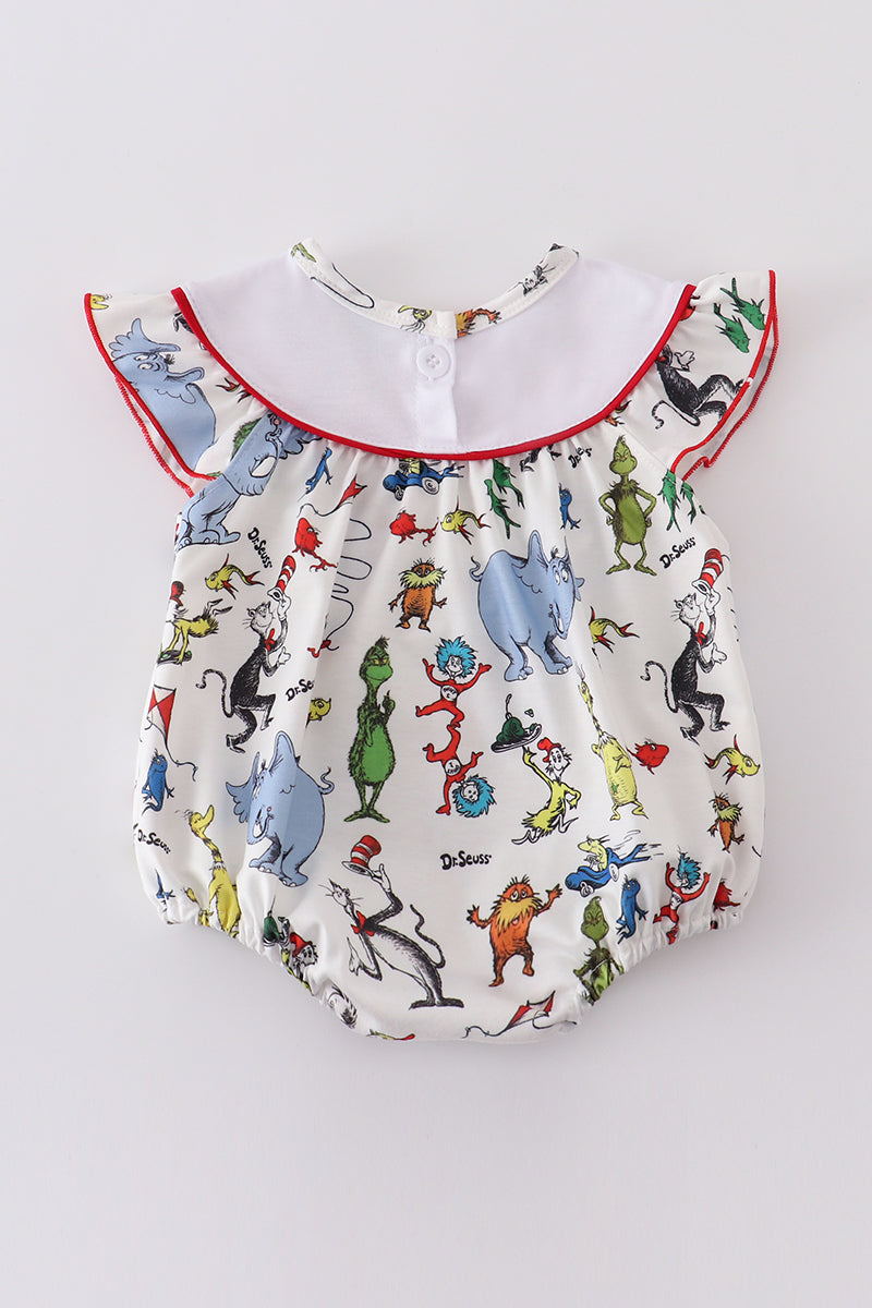 Dr.Seuss embroidery girl bubble - Aaria Tees Aaria Tees