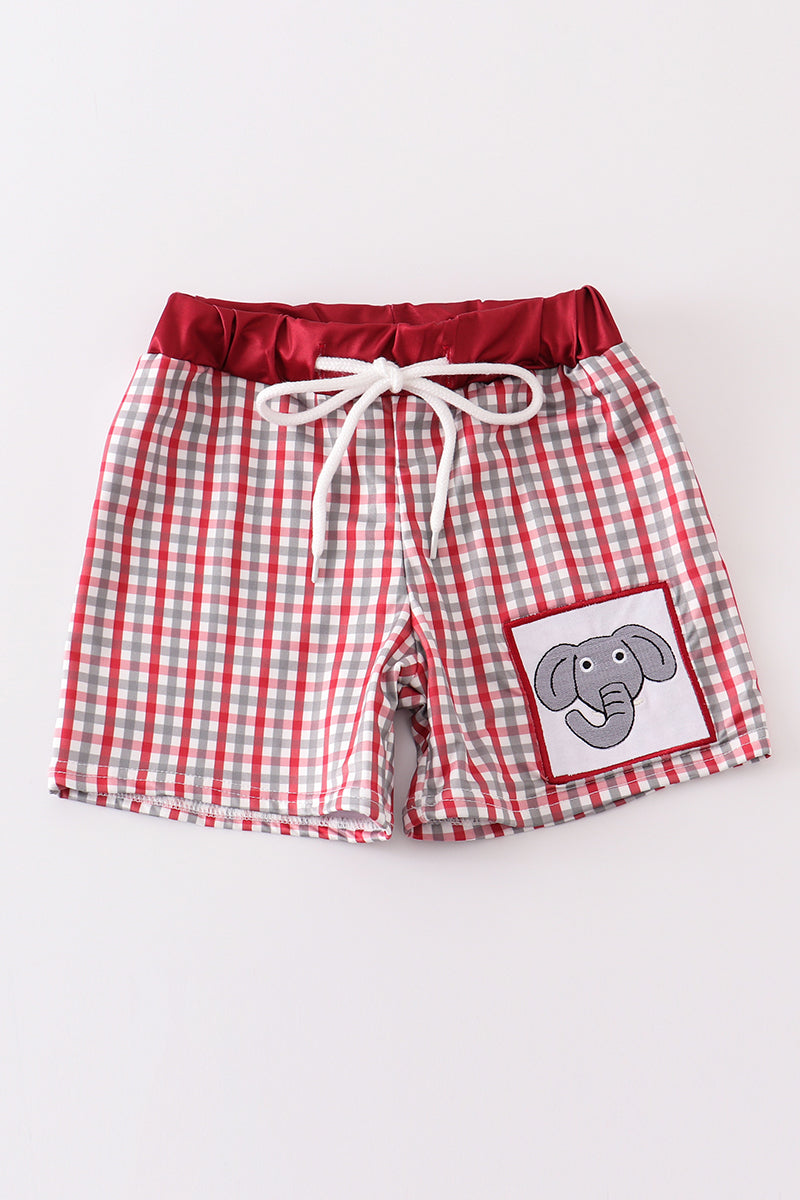 Alabama elephant embroidery boy swim trunks - Aaria Tees