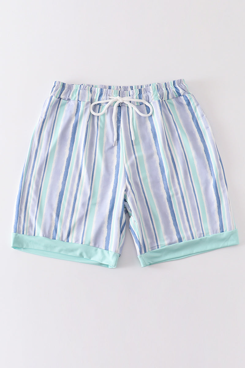 Blue stripe men swim trunks - Aaria Tees Aaria Tees