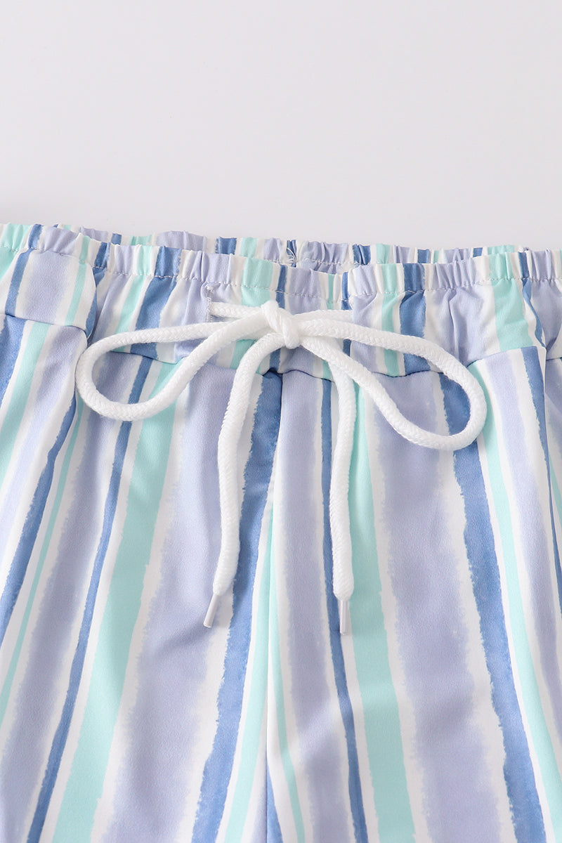 Blue stripe men swim trunks - Aaria Tees Aaria Tees