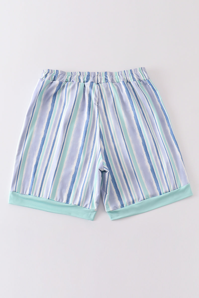 Blue stripe men swim trunks - Aaria Tees Aaria Tees