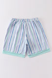Blue stripe men swim trunks - Aaria Tees Aaria Tees