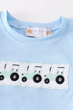 Blue tractor embroidery boy set Aaria Tees