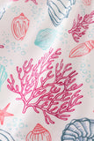 Pink Shell Embroidered Dress Aaria Tees