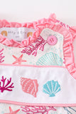 Pink Shell Embroidered Bubble Aaria Tees