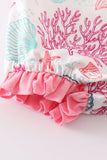 Pink Shell Embroidered Bubble Aaria Tees