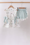Green Duck Knit ruffle Set - Aaria Tees Aaria Tees