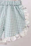 Green Duck Knit ruffle Set - Aaria Tees Aaria Tees