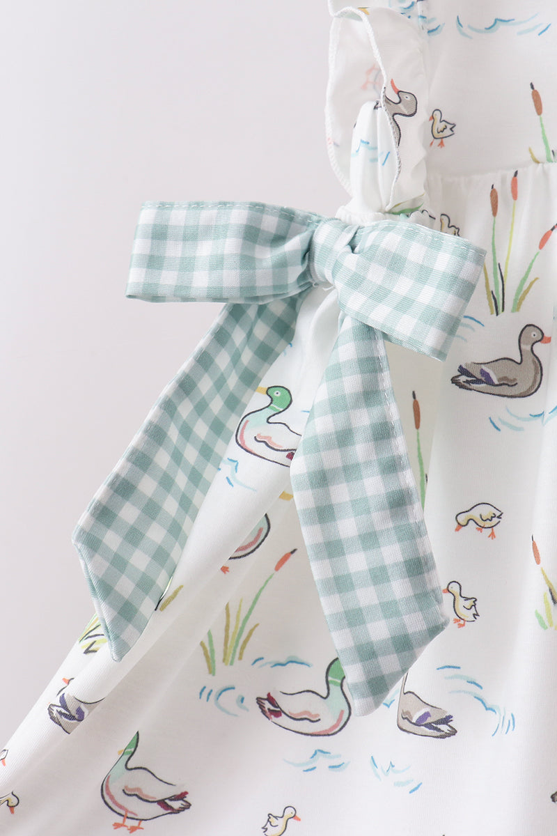 Green Duck Knit ruffle Set - Aaria Tees Aaria Tees