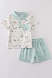 Sage Mallard Shorts Set Aaria Tees