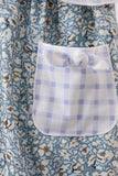 Floral puppy embroidery ruffle bubble - Aaria Tees Aaria Tees