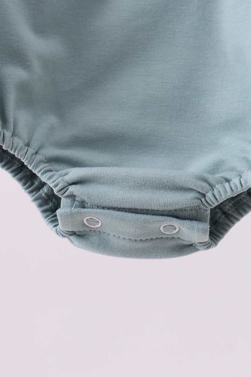 Blue gray Puppy embroidery bubble - Aaria Tees Aaria Tees