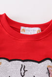 Red georgia bulldog sequin sweatshirt mom & me Aaria Tees