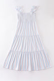 Crab french knot stripe smocked dress - Aaria Tees Aaria Tees