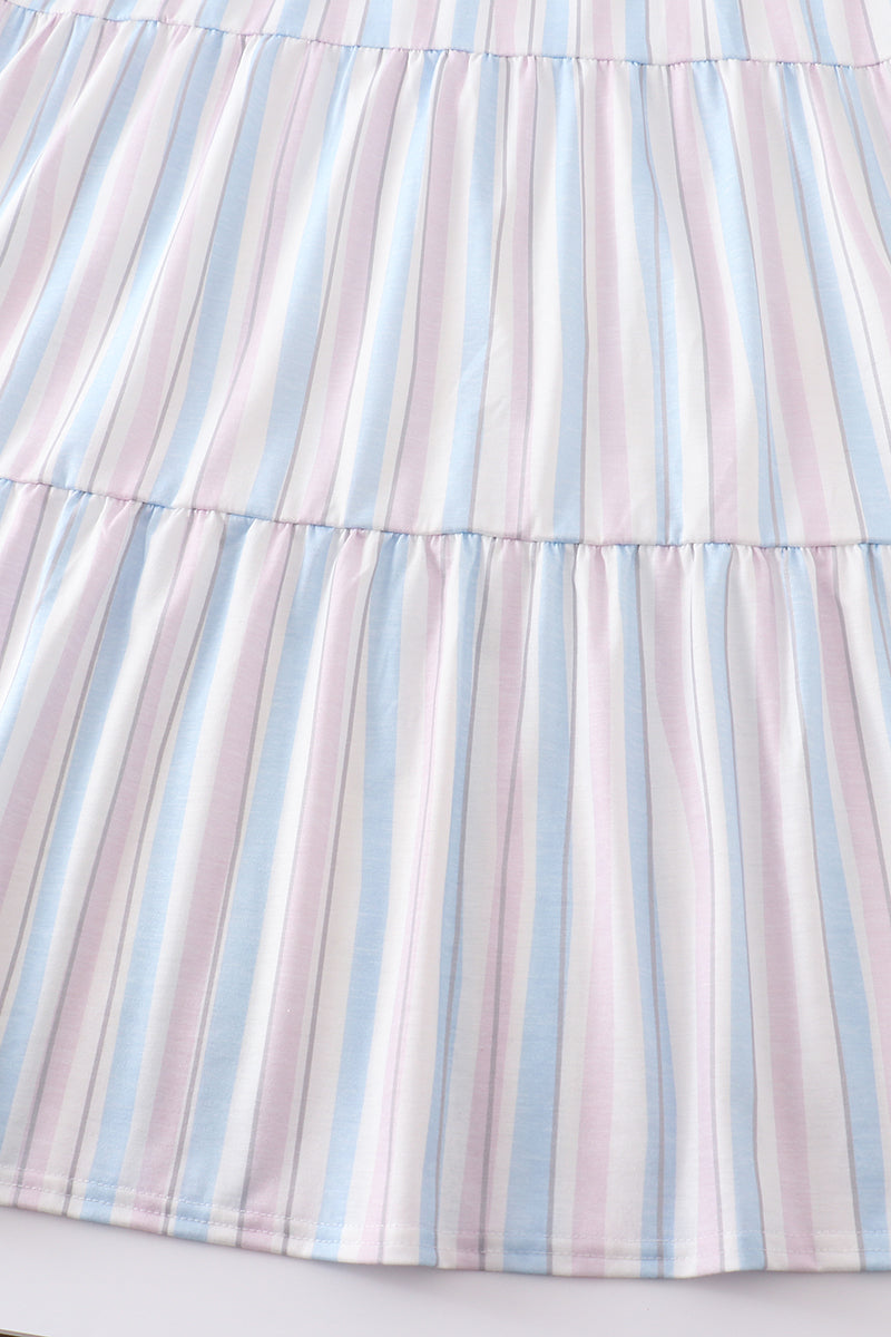 Crab french knot stripe smocked dress - Aaria Tees Aaria Tees