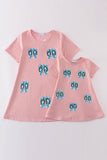 Teal slipper sequin mom&me dress - Aaria Tees Aaria Tees