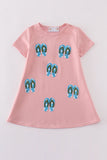 Teal slipper sequin mom&me dress - Aaria Tees Aaria Tees