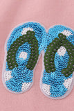 Teal slipper sequin mom&me dress - Aaria Tees Aaria Tees