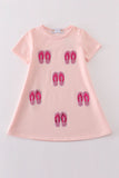 Pink slipper sequin mom&me dress - Aaria Tees Aaria Tees