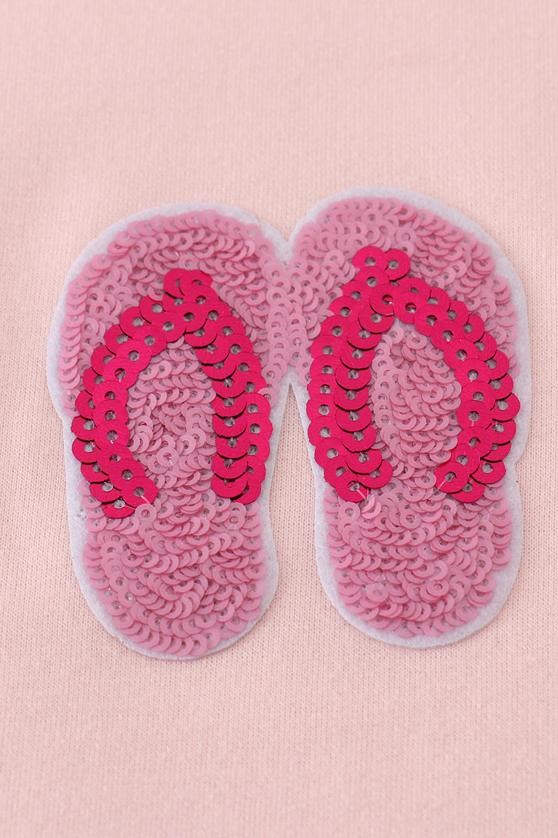 Pink slipper sequin mom&me dress - Aaria Tees Aaria Tees