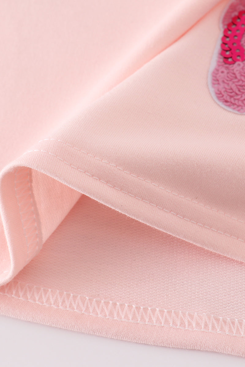Pink slipper sequin mom&me dress - Aaria Tees Aaria Tees