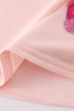 Pink slipper sequin mom&me dress - Aaria Tees Aaria Tees