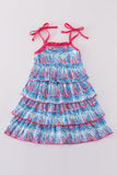 Blue sailboat serenade print mom&me dress - Aaria Tees Aaria Tees