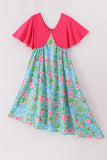 Pink floral character print mom dress - Aaria Tees Aaria Tees