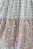 Sage pastel floral harmony mom&me gingham dress - Aaria Tees Aaria Tees