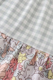 Sage pastel floral harmony mom&me gingham dress - Aaria Tees Aaria Tees