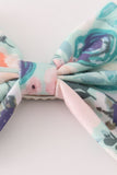 Green garden serenity print girl piggie hair bow - Aaria Tees Aaria Tees