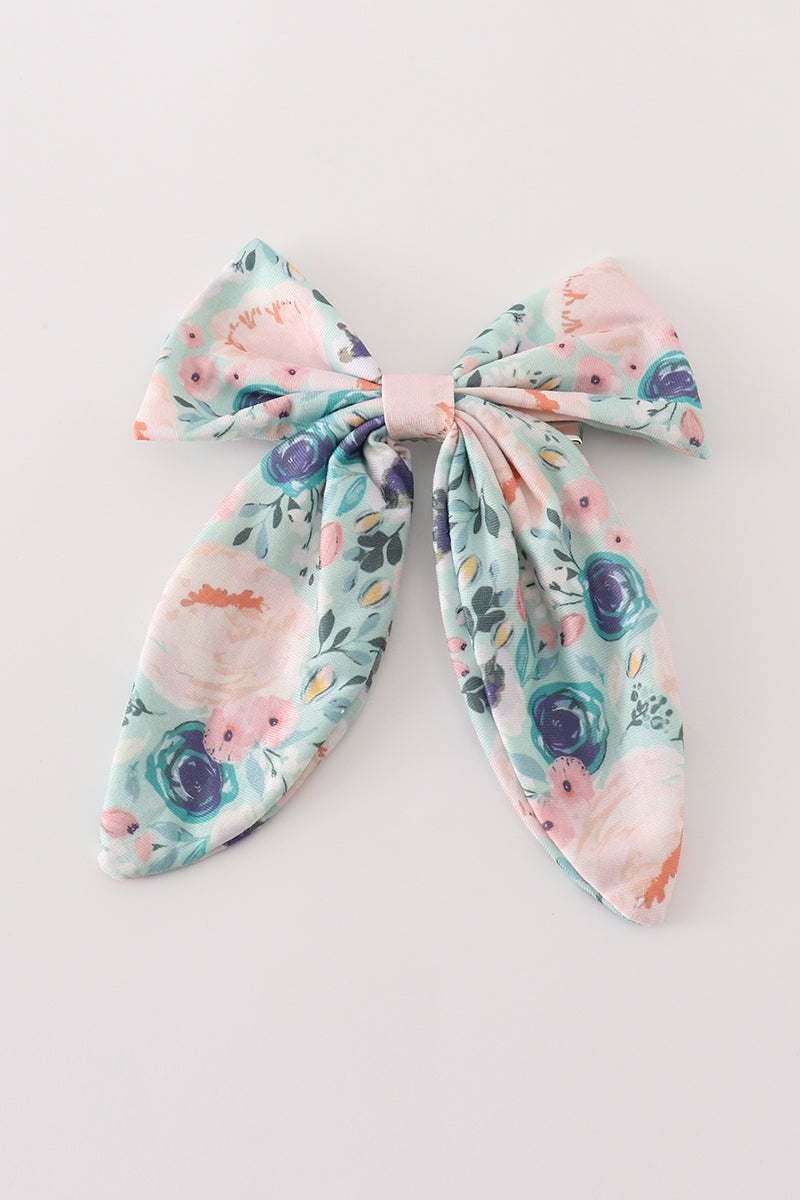 Green garden serenity print girl sailor bow - Aaria Tees Aaria Tees