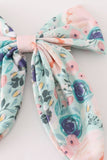 Green garden serenity print girl sailor bow - Aaria Tees Aaria Tees