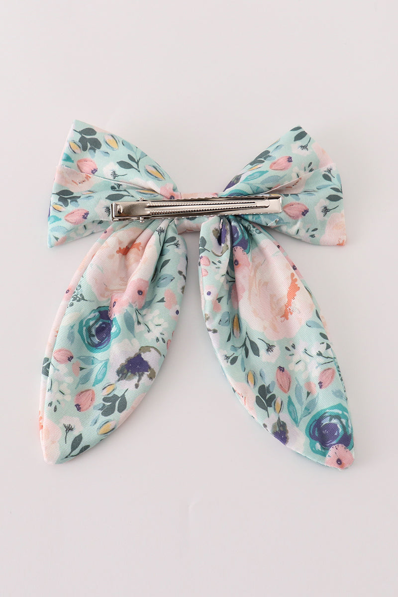 Green garden serenity print girl sailor bow - Aaria Tees Aaria Tees