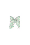 Green floral print girl sailor bow - Aaria Tees Aaria Tees