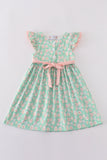 Green floral print mom&me dress - Aaria Tees Aaria Tees