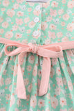 Green floral print mom&me dress - Aaria Tees Aaria Tees