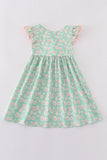 Green floral print mom&me dress - Aaria Tees Aaria Tees