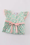 Green floral print mom&me dress - Aaria Tees Aaria Tees