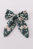 Green forest bloom print girl sailor bow - Aaria Tees Aaria Tees