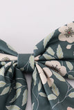 Green forest bloom print girl sailor bow - Aaria Tees Aaria Tees