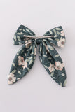 Green forest bloom print girl sailor bow - Aaria Tees Aaria Tees