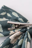 Green forest bloom print girl sailor bow - Aaria Tees Aaria Tees
